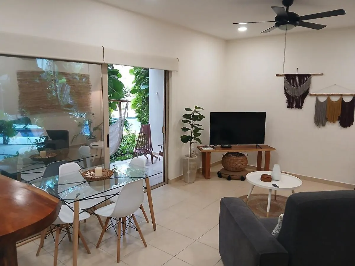Poolside And Garden Paradise Tulum Apartment